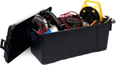 Спортивний багажник Plano - військовий контейнер для зберігання з кришкою, міцний, великий, для кемпінгу та армійського використання, ідеально підходить для полювання, пейнтболу, страйкболу або домашнього використання, різні кольори, середній, чорний