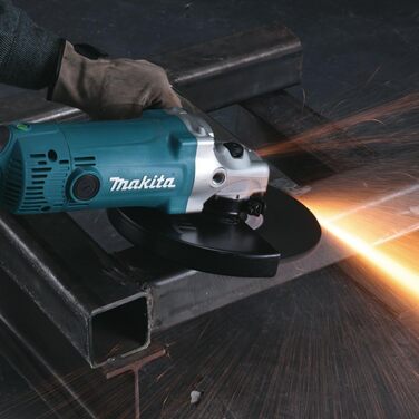 Кутова шліфувальна машина Makita GA9050R 230 мм, 2000 Вт, чорна, блакитна, срібляста, (Д х Ш х В) 455 х 250 х 132 мм