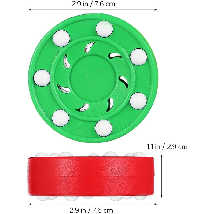 Набір із 6 хокейних шайб BESPORTBLE вуличні хокейні шайби з ABS-пластику для тренувань з хокею в приміщенні/на вулиці, роликового хокею барвисті та нековзні для дітей та дорослих