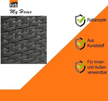 Кошик для білизни з кришкою з ротанга, пластиковий для зберігання білизни, сортувальник для білизни (65 л - квадратний, антрацит)