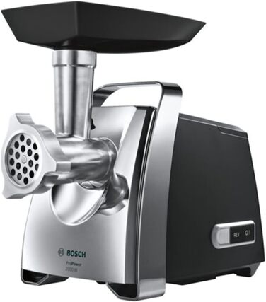 Побутова техніка Bosch М'ясорубка ProPower MFW67440, насадка для ковбас, 3 перфоровані диски з нержавіючої сталі (3, 4,8 8 мм), та