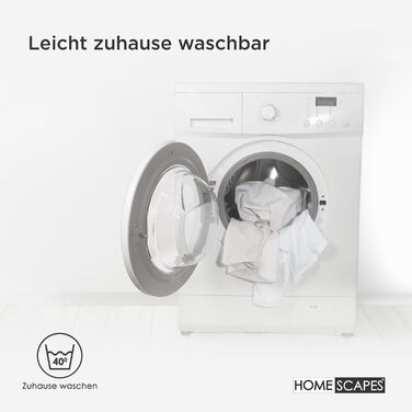 Набір із 4 стьобаних наволочек Homescapes 80x80 см, гіпоалергенні наволочки з полібавовни 80 x 80 см - набір із 4 шт.