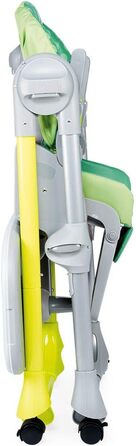 Стільчик для годування та дитяче сидіння з регульованою висотою та підставкою для ніг, 4 колеса, компактне закриття від 6 місяців