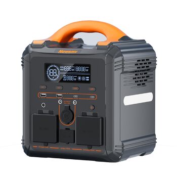 Портативна електростанція Newsmy потужністю 700 Вт, акумулятор LMFP 551 Втгод, РК-дисплей, швидка зарядка від 0 до 100 за 1,2 години для кемпінгу, садових вечірок, кемперів та надзвичайних ситуацій