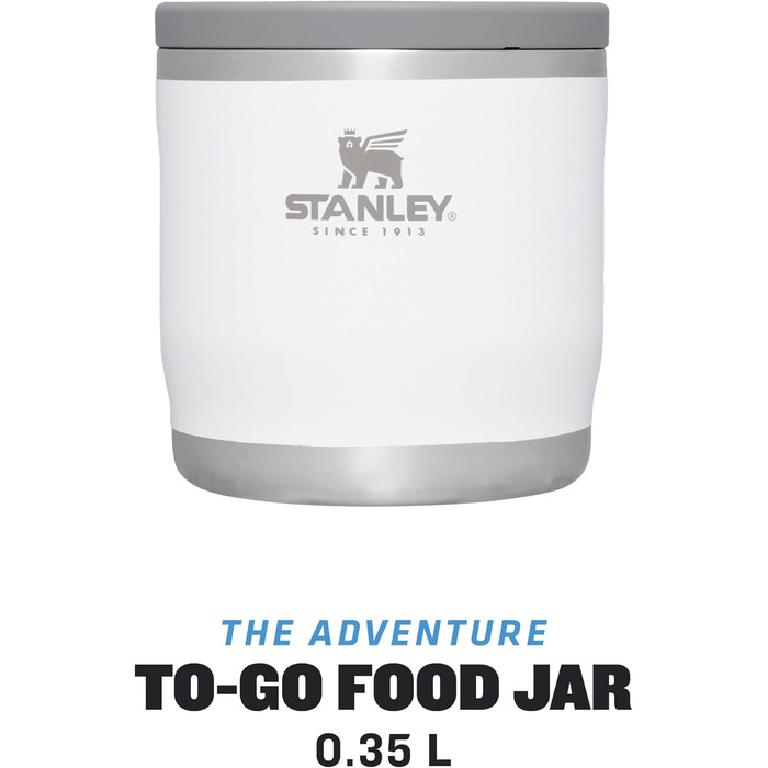 Термос для їжі STANLEY Adventure To-Go 0.35 л Збереження тепла до 4 годин, холоду до 4 годин Герметичний Легко миється Широкий отвір Можна мити в посудомийній машині Без BPA Колір Polar 0.35 л