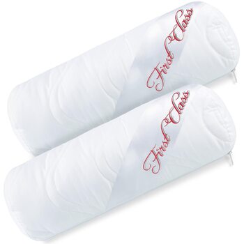 Подушка для шиї CelinaTex First Class, 2 валика для шиї, 40 x 15 см, мікрофібра, порожниста, дихаюча, стійка до кипіння, з набивкою-блискавкою, волокнистий наповнювач, 2 шт., 40 x 15 см