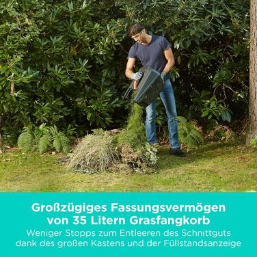 Електрогазонокосарка BLACKDECKER 1000 Вт, ширина 32 см, 3 регулювання висоти, травозбірник 30 л, BEMW351-QS