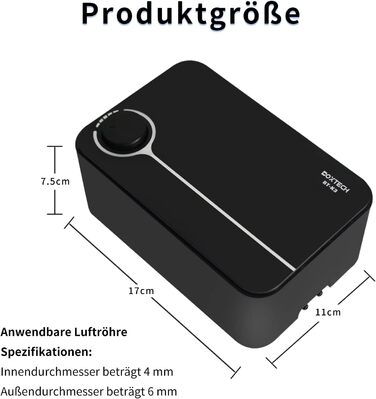 Повітряний насос для акваріума boxtech 8 Вт, тихий регульований кисневий насос з двома отворами. Регульований діафрагмовий насос, аераторні повітряні насоси для акваріумів 50-500 л