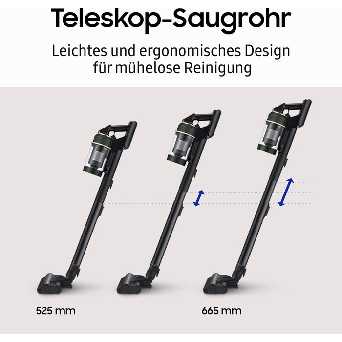 Бездротовий пилосос Samsung Bespoke Jet Plus Battery Wet & Clean, телескопічний, універсальна станція для прибирання, вкл. запасну