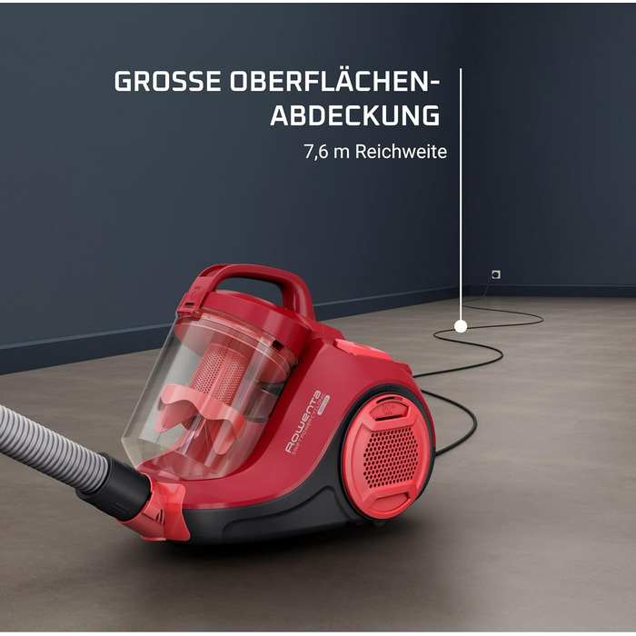 Циклонний вертикальний пилосос Rowenta Swift Power Cyclonic RO2913EA Циклонна технологія Довготривалі результати Радіус дії 7,6 М