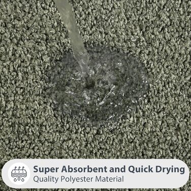 Килимок для ванної кімнати 50 x 76 см, нековзний килимок для ванни, килимок для ванни, що прається, килимок для душу, ванни та підлоги, шавлійно-зелений 50 x 76 см