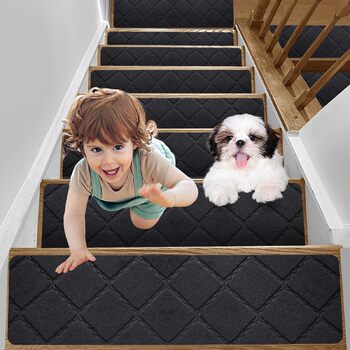 Нековзні килимки для сходів, 15 шт. , самоклеючі сходинки, коричневий прямокутний килимок для сходів, захисні килимки для сходів для приміщень/вулиць для дітей, людей похилого віку та домашніх тварин, 20 x 65 см