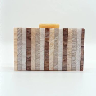 Клатч жіночий акриловий з геометричним мармуровим малюнком, вечірня сумочка з від'ємним ланцюжком, колір абрикосовий