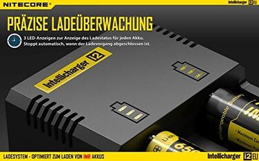 Зарядний пристрій NiteCore NC-i2 версії 2014 Intellicharge для Li-Ion/NI-Mh/NI-Cd акумуляторів (вихідний струм 2 шт. 500mA)