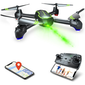 Дрон із камерою HD 1080p для початківців, RC Quadrocopter Drones/GPS Automatic Return/32 хв польоту/Follow Me (ідея подарунка)