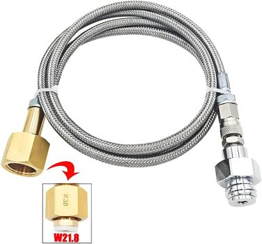 Адаптер шланг високого тиску 150 см для більших балонів CO2 підходить для виробника газованої води Grohe Blue Home для перенесення шланга CO2