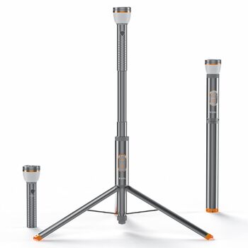 Телескопічний та складаний кемпінговий ліхтар, 800 люмен, водонепроникний IP65, з пультом дистанційного керування та магнітною основою, перезаряджається через USB, регульована висота зовнішнє освітлення для пригод, кемпінгу, аварійного освітлення