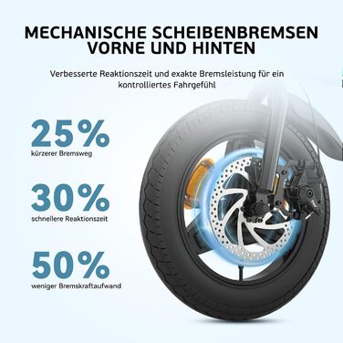 Складаний електровелосипед ESKUTE F100, 14-дюймовий електричний велосипед із USB-портом для зарядки мобільних телефонів, 250 Вт, що відповідає стандартам ЄС, вбудований акумулятор 36 В 9 Аг, запас ходу до 35-60 км, темно-сірий