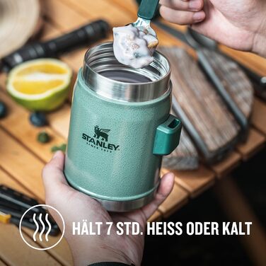 Термоконтейнер Stanley Classic Legendary з ложкою 400 мл - Зберігає їжу гарячою або холодною протягом 7 годин - Підігрівач з нержа