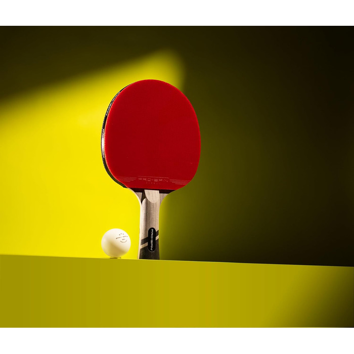 Професійна ракетка для настільного тенісу PRO SPIN карбонова червона