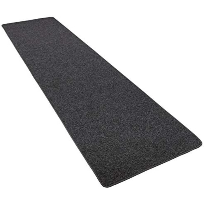 Велюровий килим Snapstyle Gourmet Runner Strong Black Grey в 9 розмірах 80x160 см