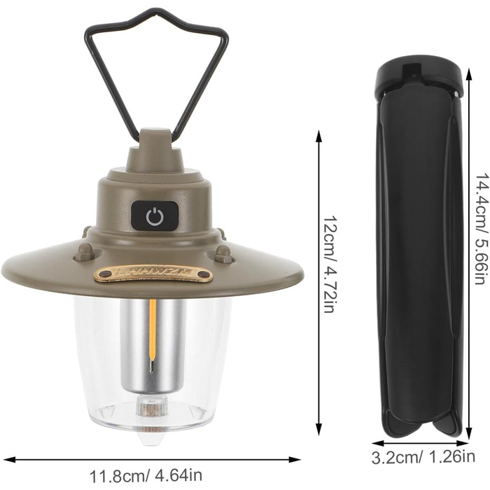 Портативний світлодіодний кемпінговий ліхтар із шипом для землі, акумуляторний, ударостійкий, у вінтажному стилі, теплий білий колір, білий ліхтар для намету на вулиці для надзвичайних ситуацій та риболовлі