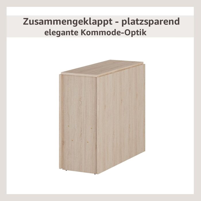 Розкладний обідній стіл Rodnik, Розкладний стіл, Компактний розкладний стіл для кухні, їдальні та офісу, Декор під дерево - Дуб Сонома, 170x873 см