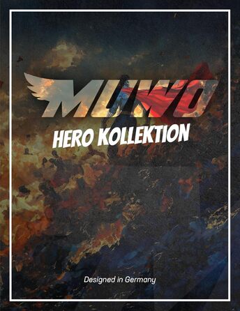 Ігрове крісло MUWO Hero для кіберспорту ергономічне з регульованою спинкою (від 90 до 170), регульованим по висоті сидінням, знімними подушками для голови та спинки та функцією повороту на 360 (жовтий/червоний)