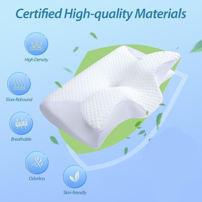 Терапевтична подушка для шиї seladi airflow pro, подушка seladi airflow pro, подушка для людей з апное сну, ергономічна подушка для голови, подушка з піни з пам&39яттю форми для сну на спині та животі з болем у шиї (сіра)