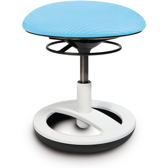 Дитячий стілець Topstar SU83BT6 Sitness Bobby, біле лаковане алюмінієве кільце основи, тканина, синій Водолій