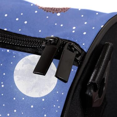 Спортивна сумка, маленька дорожня сумка, сумка для шопінгу та йоги, Зимовий місяць сови, сумка для фітнесу на відкритому повітрі, ручна поклажа