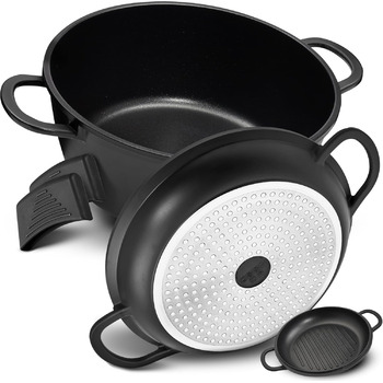 В1 лита алюмінієва сковорода з кришкою підходить для використання в духовці для запікання та тушкування або як сковорода для індук