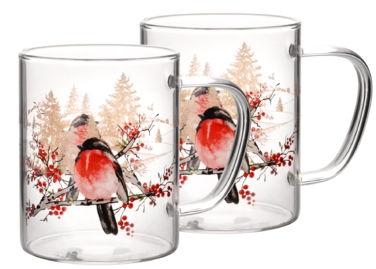 Набір чашок Viva NY Winter Bird, 2х400 мл (7109513)