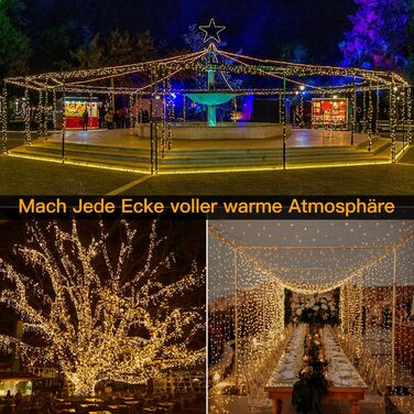 Казкові вогні на відкритому повітрі 80M 800LED, потужність казкових вогнів 8 режимів з таймером дистанційного керування, казкові в