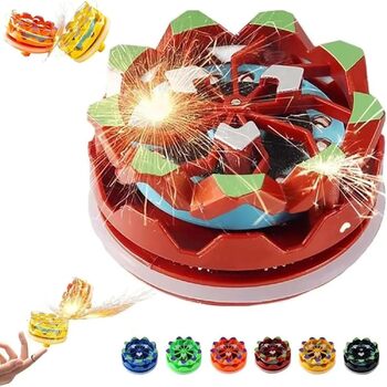 Гіроскоп Fireworkse Fingerstip Gyro,Гіроскопи Fireworkse Fidget Spinner,Гіроскопи Fireworkse Spinnings Top,Гіроскопи Fireworkse Battle Decompressions Іграшка червона