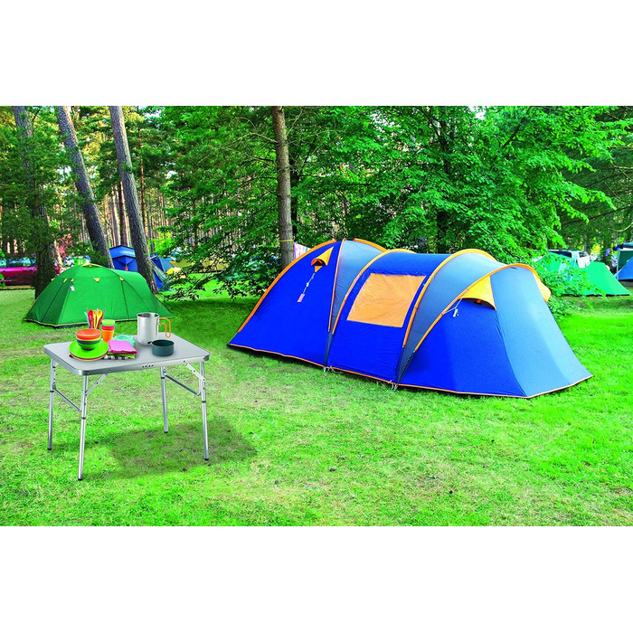 Складаний стіл Camp Active - Ніжки з регульованою висотою - Надлегкий алюміній - 75x55x60 см, сріблястий