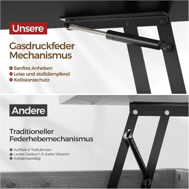 Журнальний столик Rolanstar з регульованою висотою та 2 шухлядами, дерев&39яний стіл для вітальні 100 x 50 см, компактний та простий у складанні для спальні, чорний