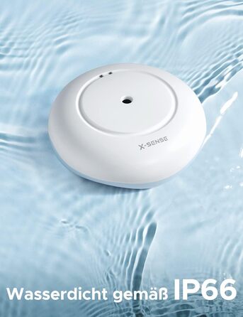 Розумний датчик протікання води X-Sense з базовою станцією SWS54 Wi-Fi сенсор затоплення, гучність до 110 дБ, радіус дії 500 м, для кухні, підвалу та ванної кімнати