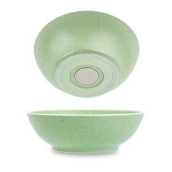 Магнітні миски silwy DOLOMIT Набір з 2 шт. Ø 16 см Магнітні пластикові миски з протиковзким кільцем Для автофургонів, кемпінгу та човнів Небиткі, легкі та нековзні Зроблено в Німеччині, зеленого кольору