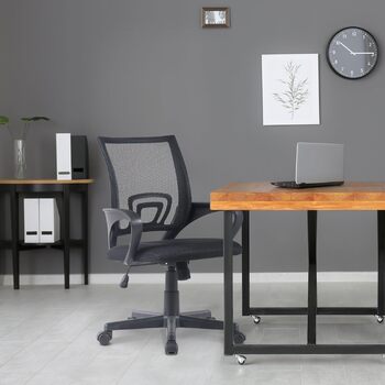 Офісний стілець CLP Genius I, стілець з регульованою висотою та сітчастим чохлом, колір чорний, сучасний