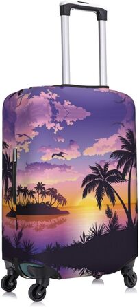 Чохол для валізи Літня пальма, міцний захист для багажу розміром 45.7-81.3 см, малий, чорний