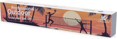 Професійний портативний комплект волейбольної сітки для вулиці (з конструкцією проти провисання, табло, регульованими стійками та повним набором аксесуарів)