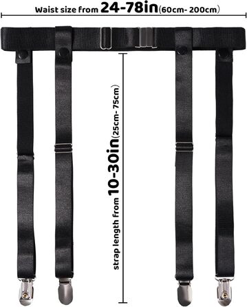 Жіночий нейлоновий пояс для панчіх Moon Wood, регульована еластична стрічка з 4 металевими затискачами, для стегон, чорний, більше