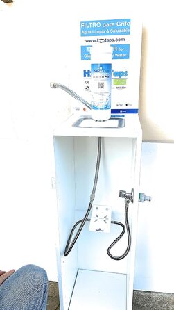 Крани Фільтр для води під раковиною - очищувач води, система фільтрів, зменшує вміст вапняку, свинцю, хлору, металів - Фільтр для води під раковиною, висока місткість, повний комплект, 2O