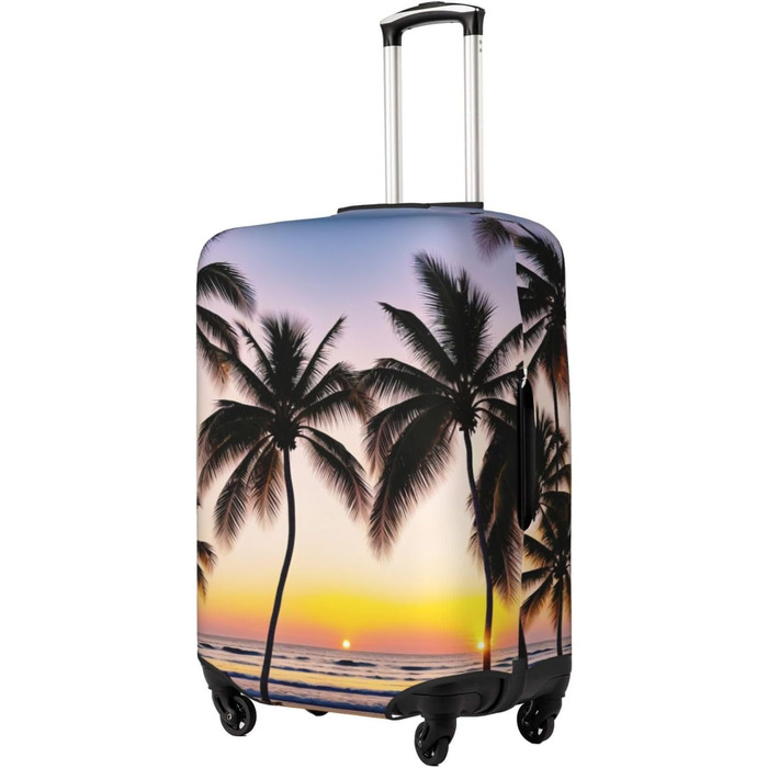 Чохол для валізи Захід Сонця, міцний захист для багажу, підходить для валіз розміром 45.7 - 81.3 см, розмір XL, Чорний, X-Large