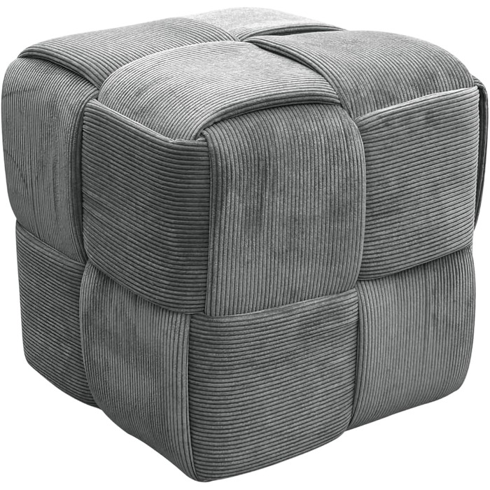 Пуф URBAN/Сірий вельвет/Подушка на підлогу/Табурет/Океан/Ш 40, В 40, Г 40 см