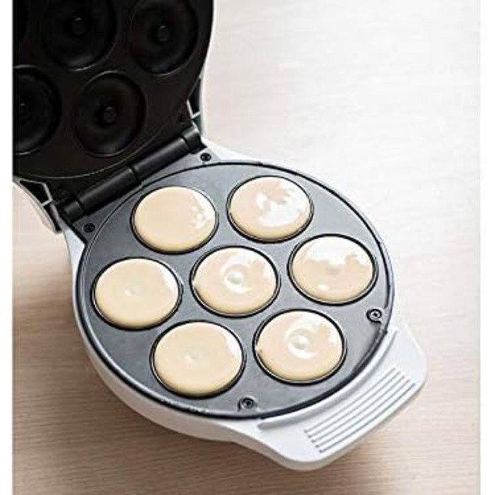 Міні-машина для пончиків Rosenstein & Shne міні-виробник пончиків, антипригарний, 1,000 Вт (машина для пончиків для дому, вафельниця для пончиків, домашнє господарство)