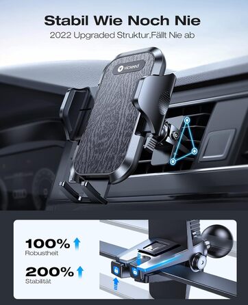 Найкращий військовий автомобільний тримач мобільного телефону 20 кг міцна присоска та металевий вентиляційний затискач з подвійним