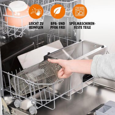 Фритюрниця Tristar - 2000 Вт, 3 літри, термостат, холодна зона, 3-4 особи, FR-6935, металік