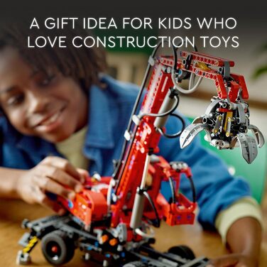 Конструктор LEGO Technic Material Handler Crane 42144 для дітей від 10 років, подарунок для тих, хто любить пневматичні моделі та